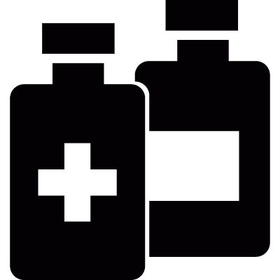 Pill jars vector logo