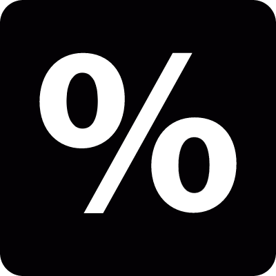 Percent symbol vector logo