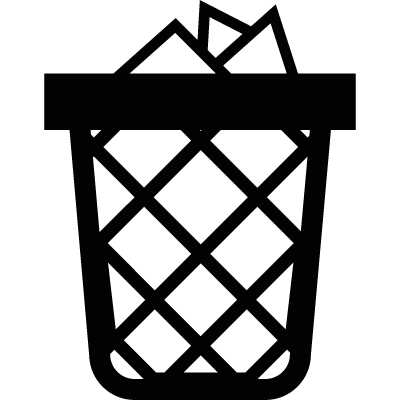 Wastepaper basket vector logo
