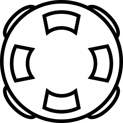 Ring buoy, IOS 7 interface symbol vector logo