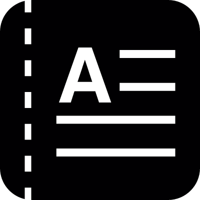 Notes silhouette vector logo