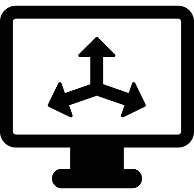 Screen with Triple Arrow vector logo
