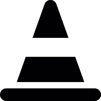 Road Cone Silhoette vector logo