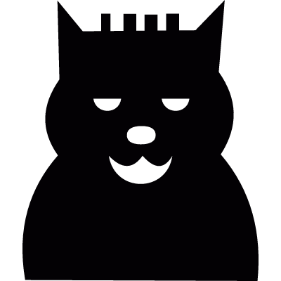 Cat portrait vector logo