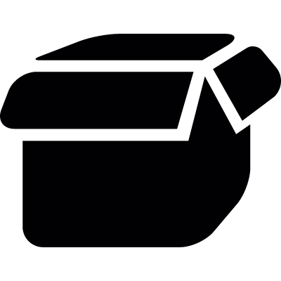 Black open box vector logo