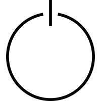 Circular Power button vector