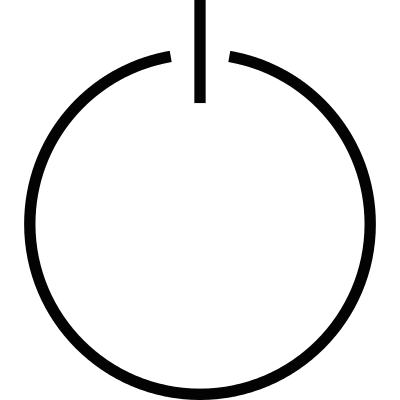 Circular Power button vector logo
