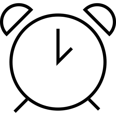 Old Clock alarm vector logo