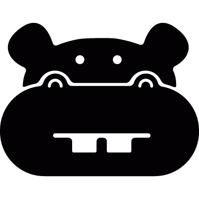 Hippo head vector logo