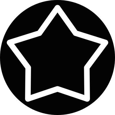 White star inside a circle vector logo
