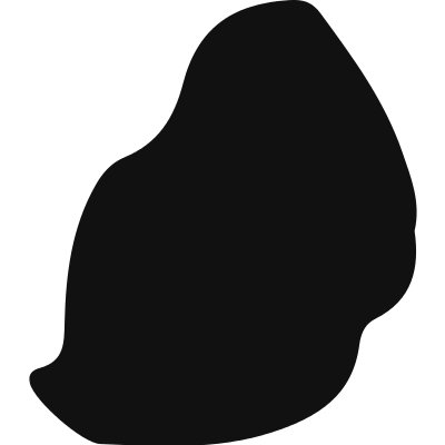 Mauritius country map black shape vector logo