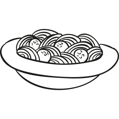 Plate of Spaghetti vector logo