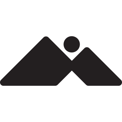 Mountains and Sun vector logo
