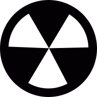 Radioactive symbol vector
