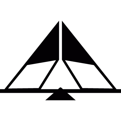 Pyramidal monument vector logo