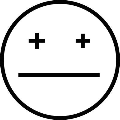 Depressed face vector logo