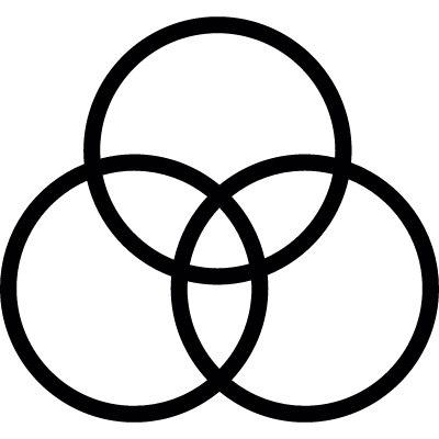 Overlapping circles vector logo
