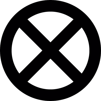 Circular cross sign vector logo