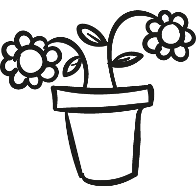 Flower Pot vector logo