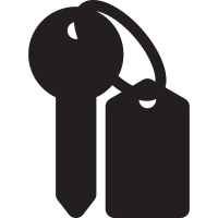 Hotel Key and Key Ring vector