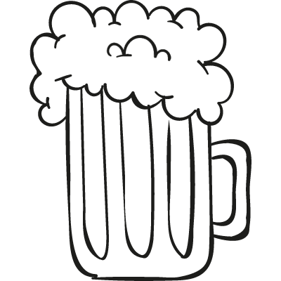 Foamy Beer Jar vector logo