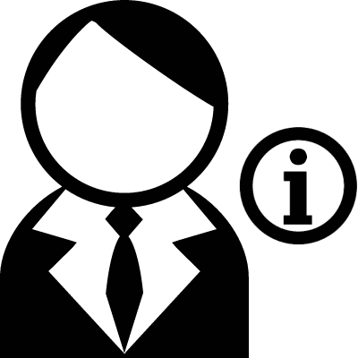 User Profile with Info Button vector logo
