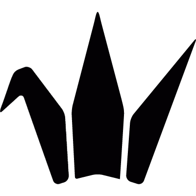 Origami swan vector logo