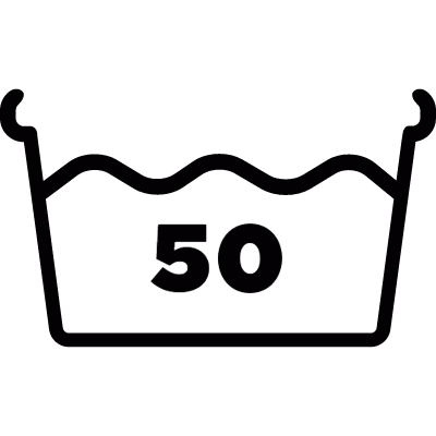 Wash at 50 degrees vector logo