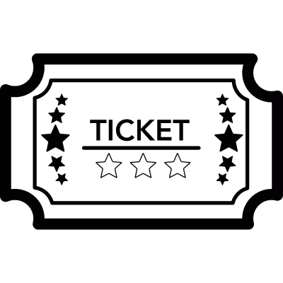 Theater ticket vector logo