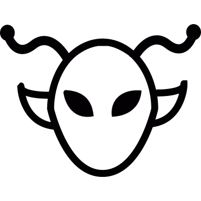 Alien with antennae vector logo