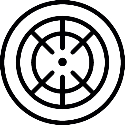 Dart board target vector logo