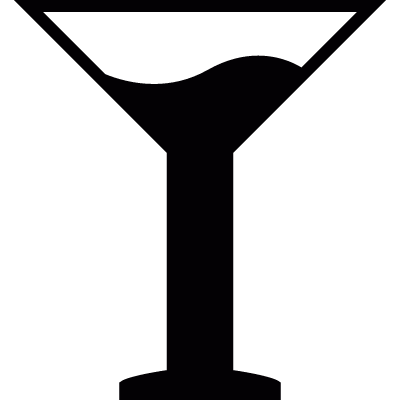 Cocktail glass vector logo