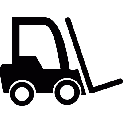 Forklift truck vector logo