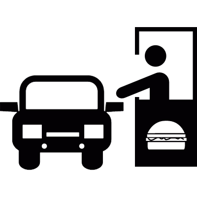 Drive-through vector logo