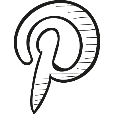 Pinterest drawn logo vector logo