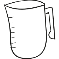 Measurement jar doodle vector
