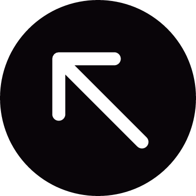Left up arrow in a circle vector logo