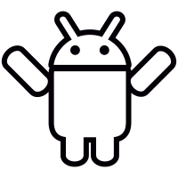 Android with Two Arms Up vector