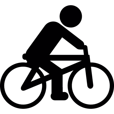 Cyclist silhouette vector logo