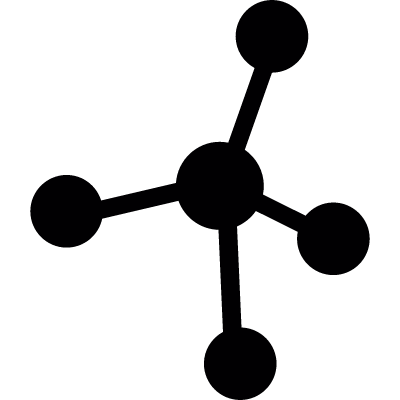 Atom molecule vector logo
