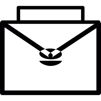 Envelope with seal vector logo