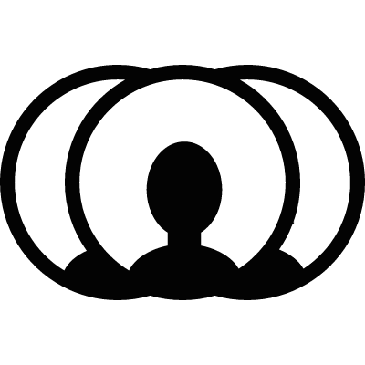 Multiple user avatars vector logo