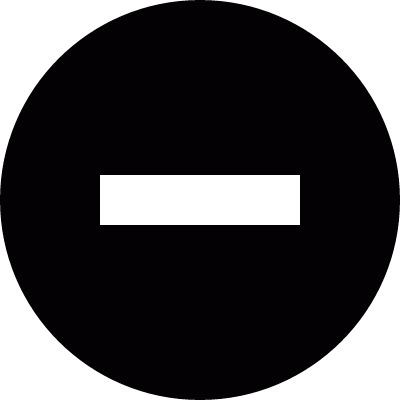 Minus symbol inside a circle vector logo
