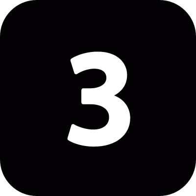 Number three vector logo