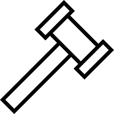 Judge hammer vector logo