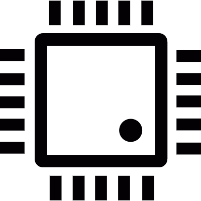 Computer processor vector logo