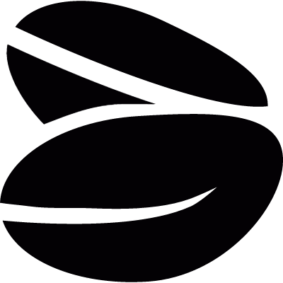 Coffee grains vector logo