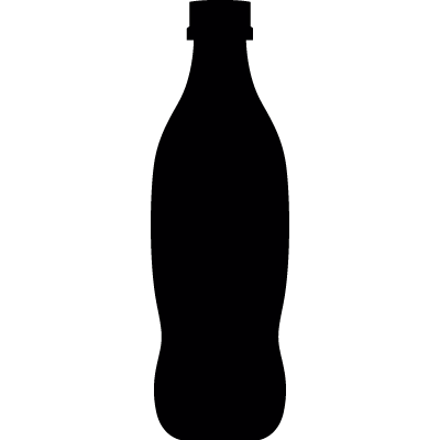 Softdrinks bottle silhouette vector logo