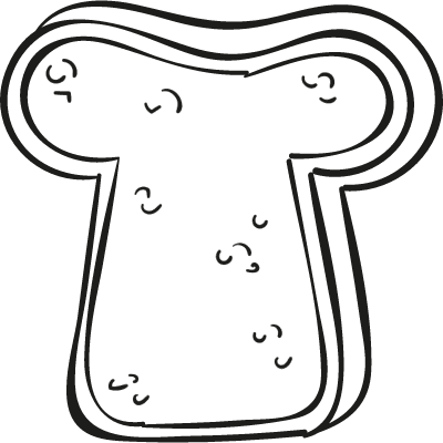 Toasted Bread vector logo