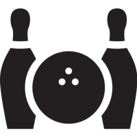 Bowling Ball and Two Bowls vector